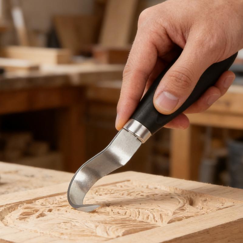 Wood Chisel Set - 5-delige houtsnijmesset met ergonomische houten handgreep,