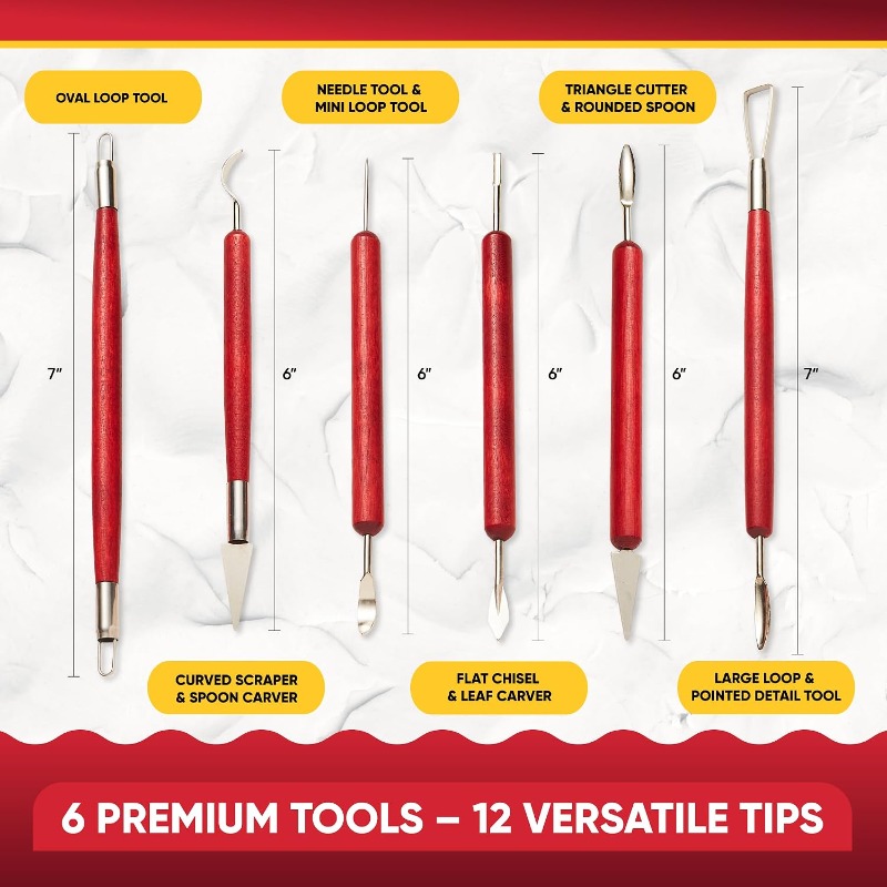 6-delige set keramiekvormgeree - Wood Chisel Set recensie en prijs